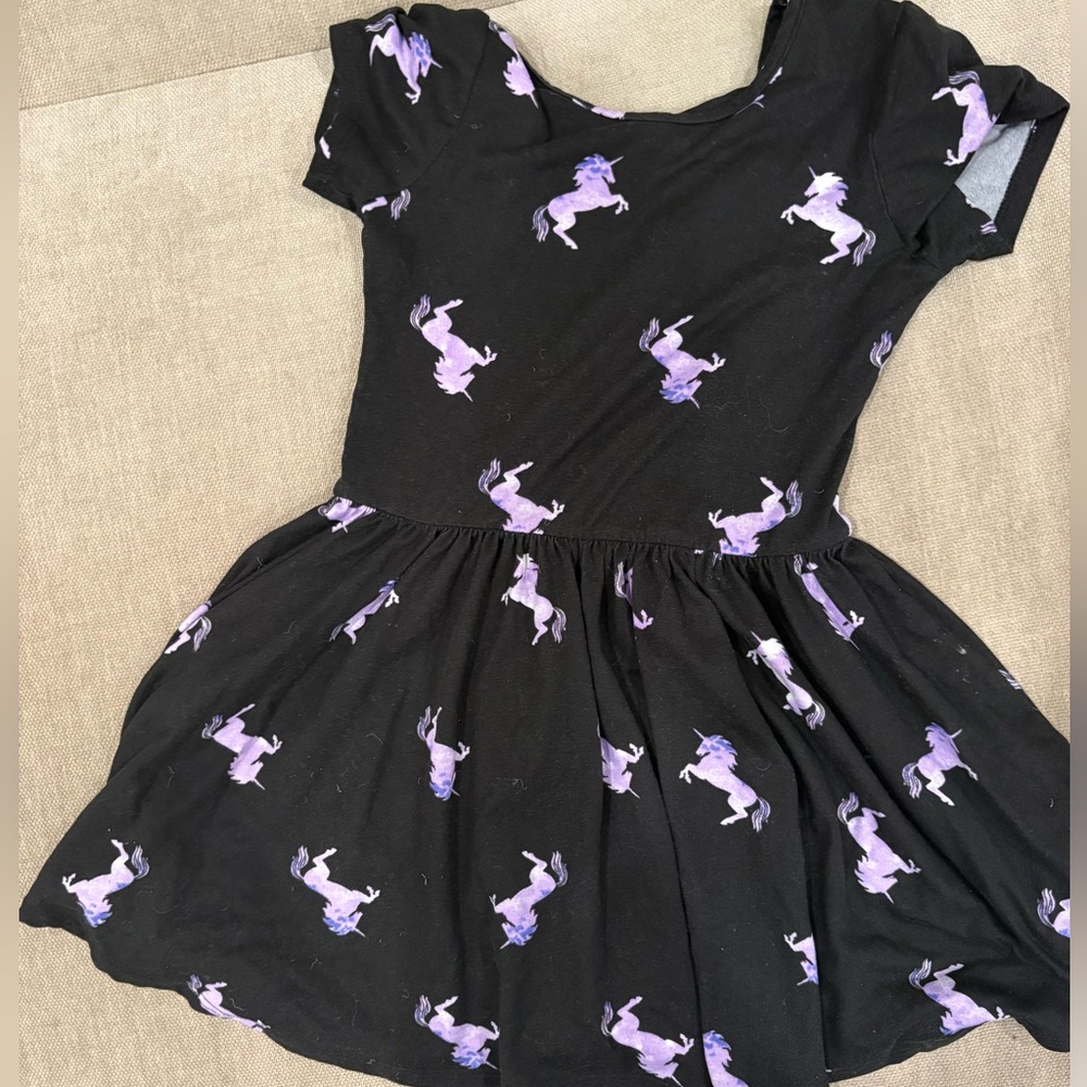 Pixielane Dress with Purple Unicorn Print
